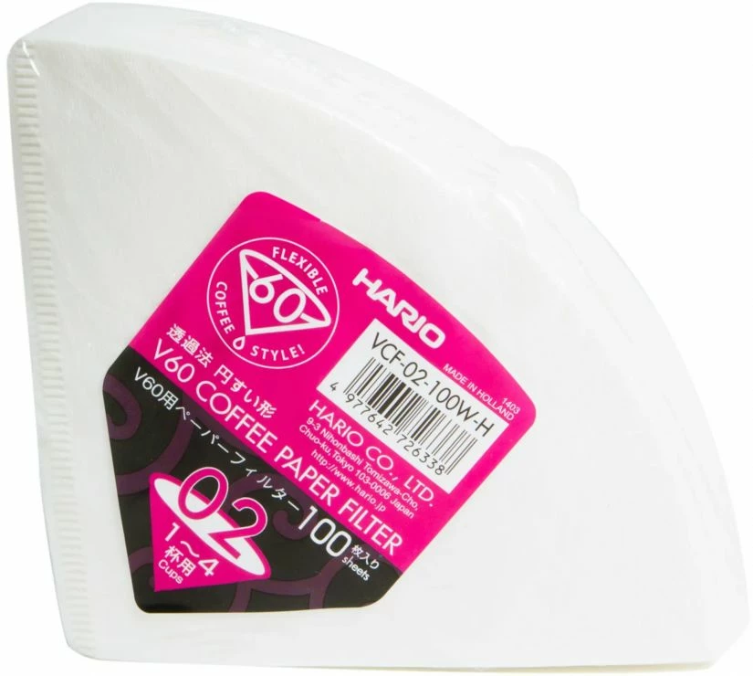 Filter Papers For Coffee Hario V60 VCF-02-100W-H Size 02 Coffee Paper Filters, 100 Pcs 3 Filter Papers For Coffee Hario V60 VCF-02-100W-H Size 02 Coffee Paper Filters, 100 Pcs