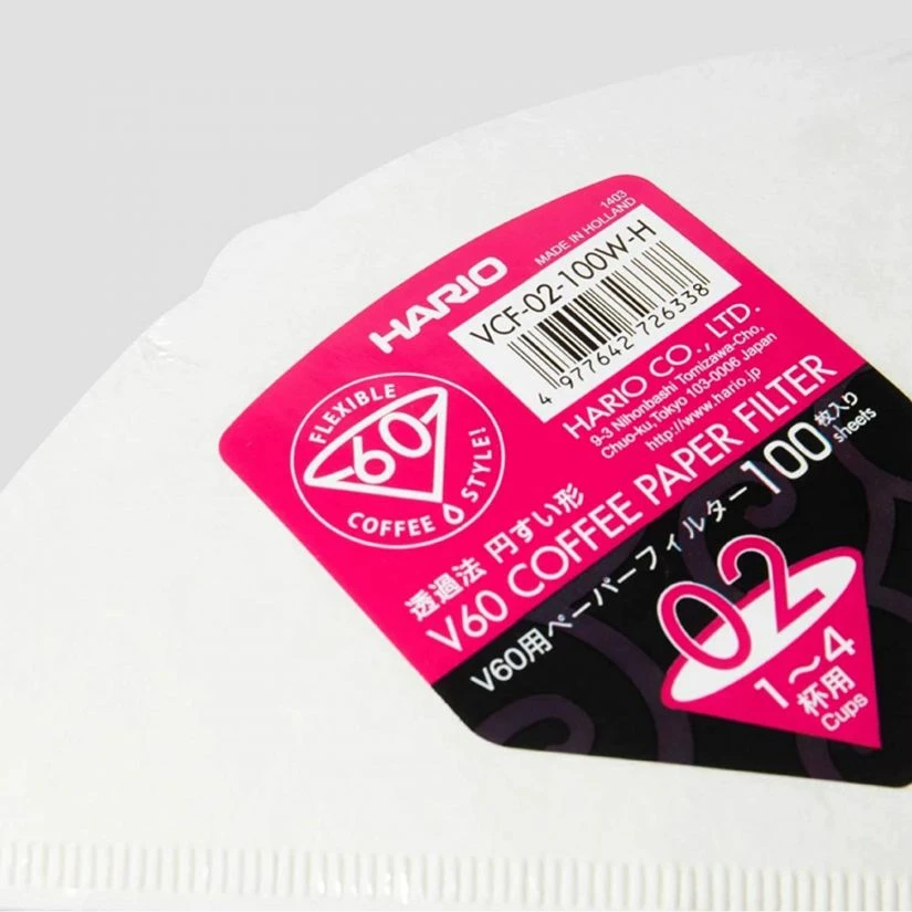 Filter Papers For Coffee Hario V60 VCF-02-100W-H Size 02 Coffee Paper Filters, 100 Pcs 4 Filter Papers For Coffee Hario V60 VCF-02-100W-H Size 02 Coffee Paper Filters, 100 Pcs - Image 2