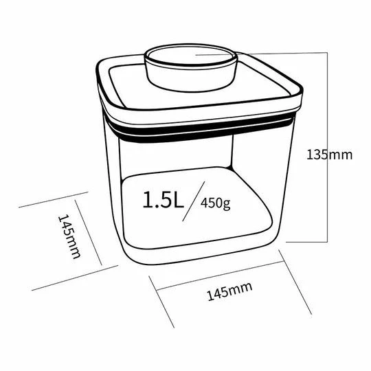 Coffee Storage Ankomn Everlock Turn&Lock Airtight Food Storage Container 1.5 L 4 Coffee Storage Ankomn Everlock Turn&Lock Airtight Food Storage Container 1.5 L - Image 2