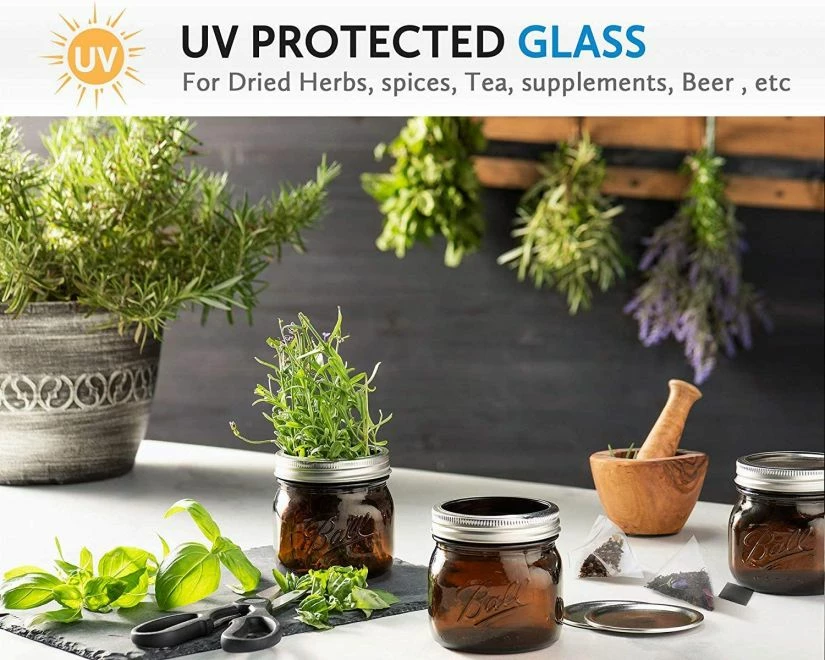 Storage Ball Pint Elite Amber Wide Mouth 475 Ml, 4 Pcs 8 Storage Ball Pint Elite Amber Wide Mouth 475 Ml, 4 Pcs - Image 6