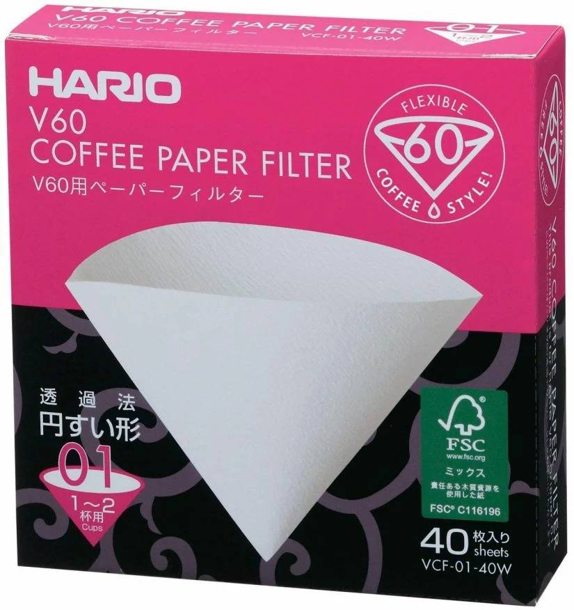 Filter Papers For Coffee Hario V60 Size 01 Coffee Paper Filters Box 3 Filter Papers For Coffee Hario V60 Size 01 Coffee Paper Filters Box