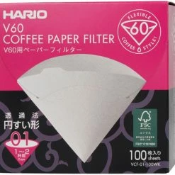Filter Papers For Coffee Hario V60 Size 01 Coffee Paper Filters Box