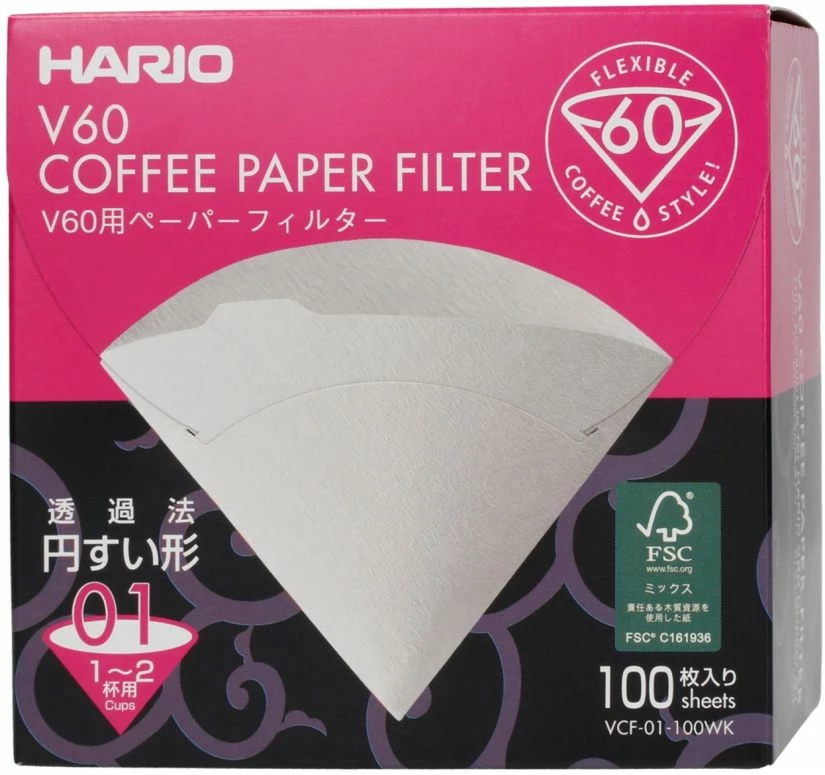 Filter Papers For Coffee Hario V60 Size 01 Coffee Paper Filters Box 3 Filter Papers For Coffee Hario V60 Size 01 Coffee Paper Filters Box