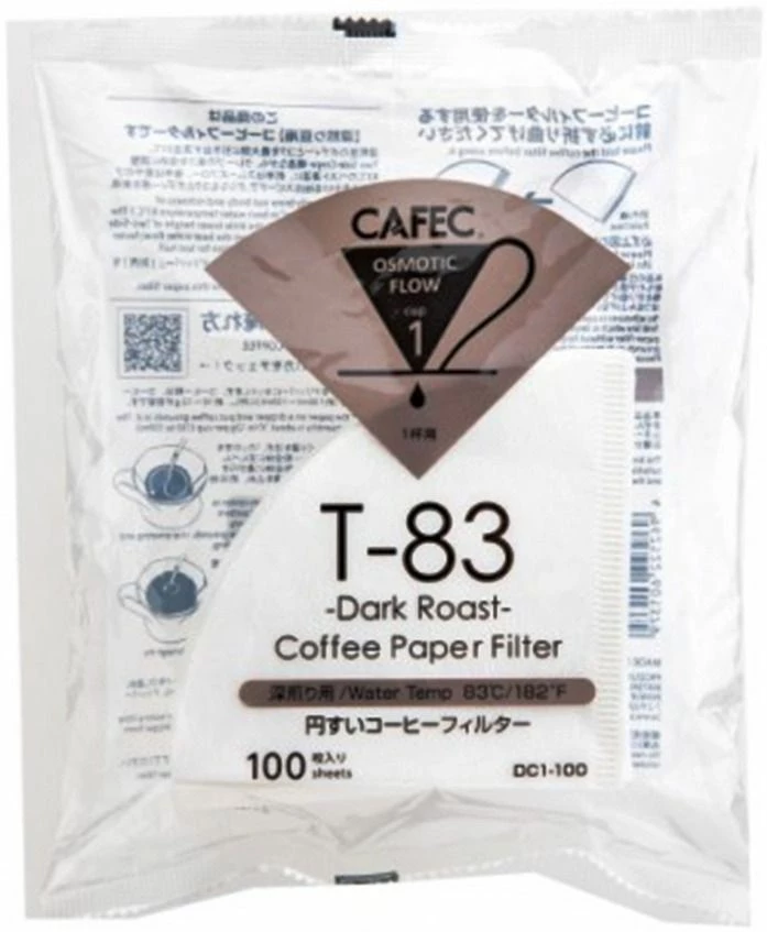 Filter Papers For Coffee CAFEC Dark Roast T-83 Coffee Paper Filter 1 Cup, 100 Pcs 3 Filter Papers For Coffee CAFEC Dark Roast T-83 Coffee Paper Filter 1 Cup, 100 Pcs