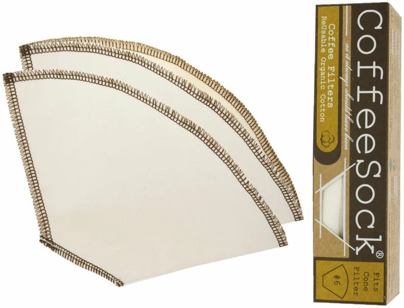 Permanent Filters CoffeeSock Drip #6 Cone Coffee Filters, 2 Pcs 3 Permanent Filters CoffeeSock Drip #6 Cone Coffee Filters, 2 Pcs