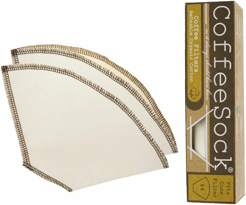 Permanent Filters CoffeeSock Drip #4 Cone Coffee Filters, 2 Pcs 3 Permanent Filters CoffeeSock Drip #4 Cone Coffee Filters, 2 Pcs