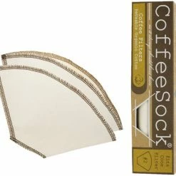 Permanent Filters CoffeeSock Drip #2 Cone Coffee Filters, 2 Pcs